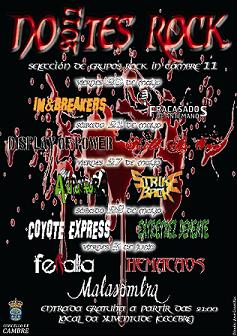 Cartel del concierto de Malasömbra en Local da xuventude (Cecebre)