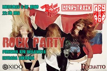 Cartel del concierto de Bed Riders en Bar Óxido