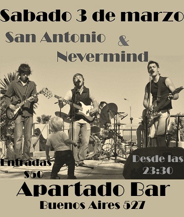 Cartel del concierto de San Antonio en Apartado Bar