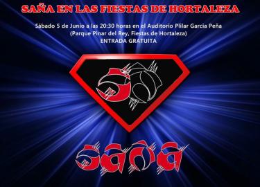 Cartel del concierto de SAÑA en Fiestas de Hortaleza