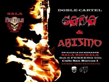 Cartel del concierto de SAÑA en Sala Rockala