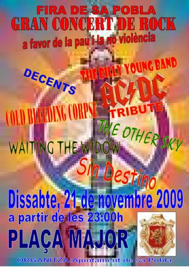 Cartel del concierto de THE BILLY YONG BAND AC/DC TRIBUTE en PLAÇA MAJOR