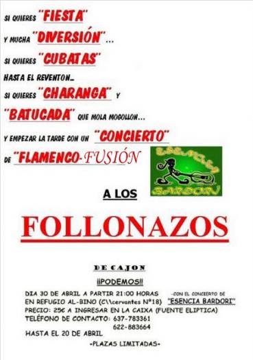 Cartel del concierto de Esencia Bardorí en Refugio Peña Al-Bino